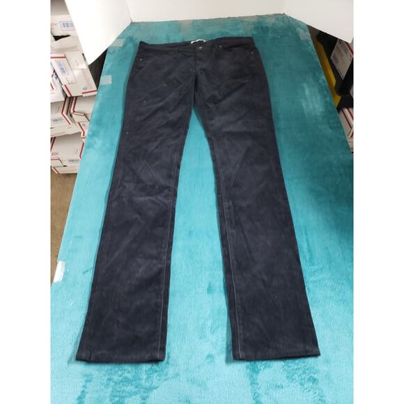 Uniqlo Jeans Size 29 Womens Black Corduroy Stretch Pants Mid Rise Straight NWT - Picture 1 of 12